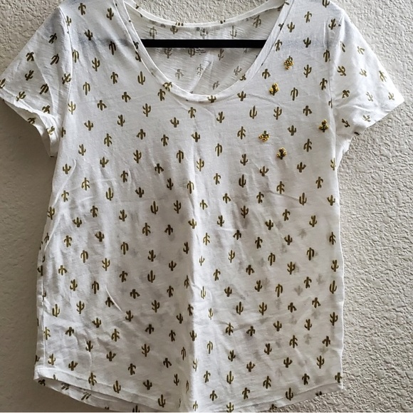 LOFT Tops - Loft Beaded 🌵 Cactus Tee